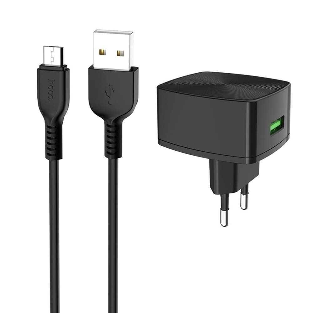    Hoco C70A, 1 USB, 3.0 , 18 , Quick Charge 3.0, Micro-USB, 