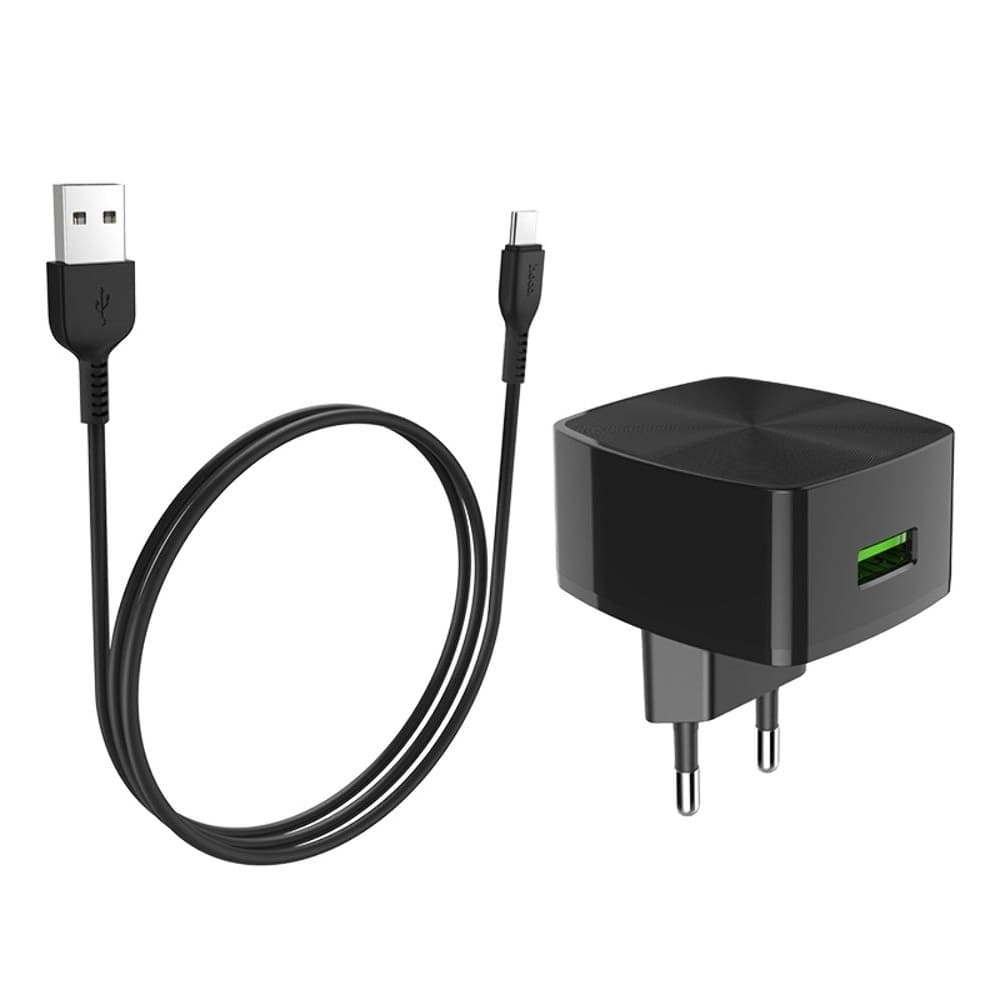    Hoco C70A, 1 USB, 3.0 , 18 , Quick Charge 3.0, Type-C, 