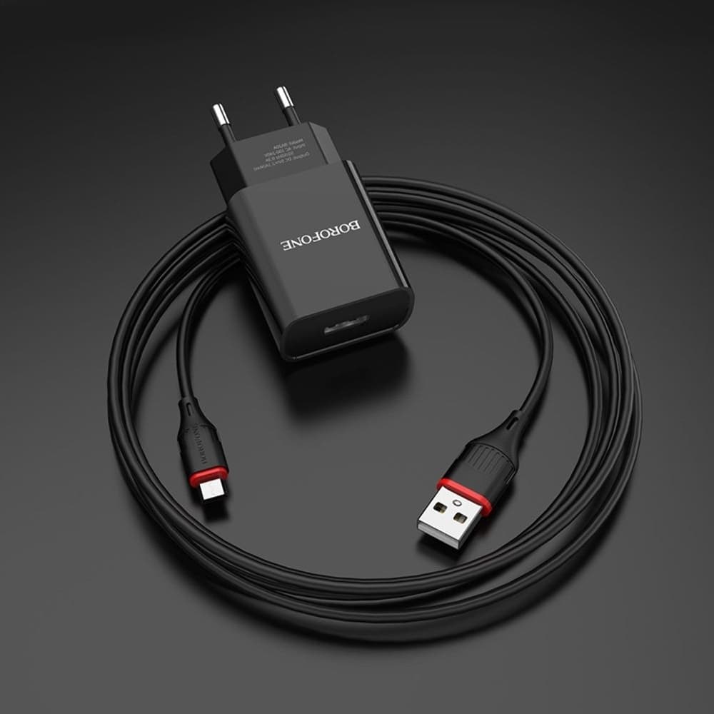   Borofone BA20A, 1 USB, 2.1 ,   Micro-USB, 