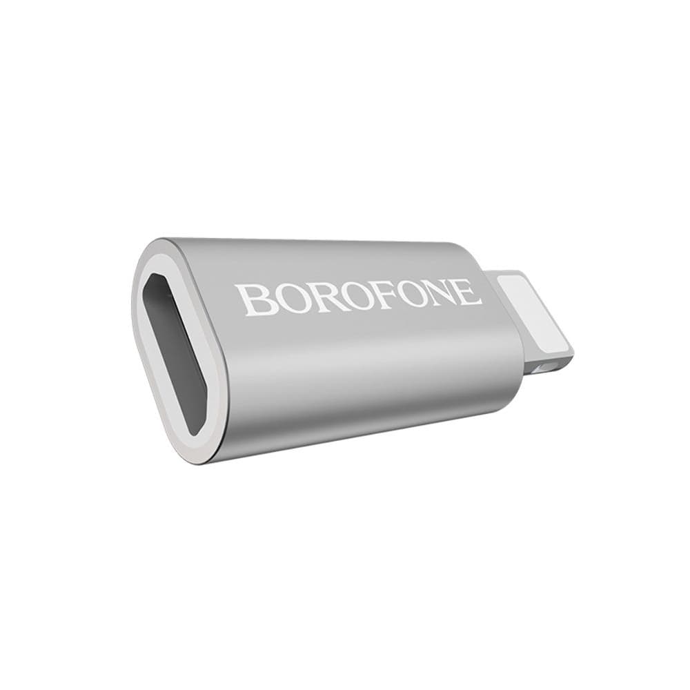 OTG-переходник Borofone BV5, Micro-USB на Lightning, стальной