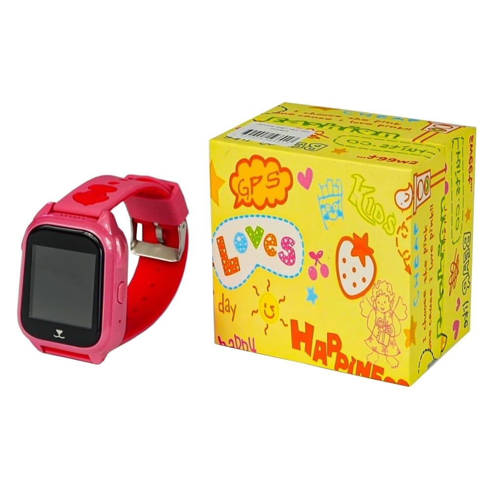 Детские смарт-часы M06, розовые, с поддержкой micro-sim, камерой, влагостойкие