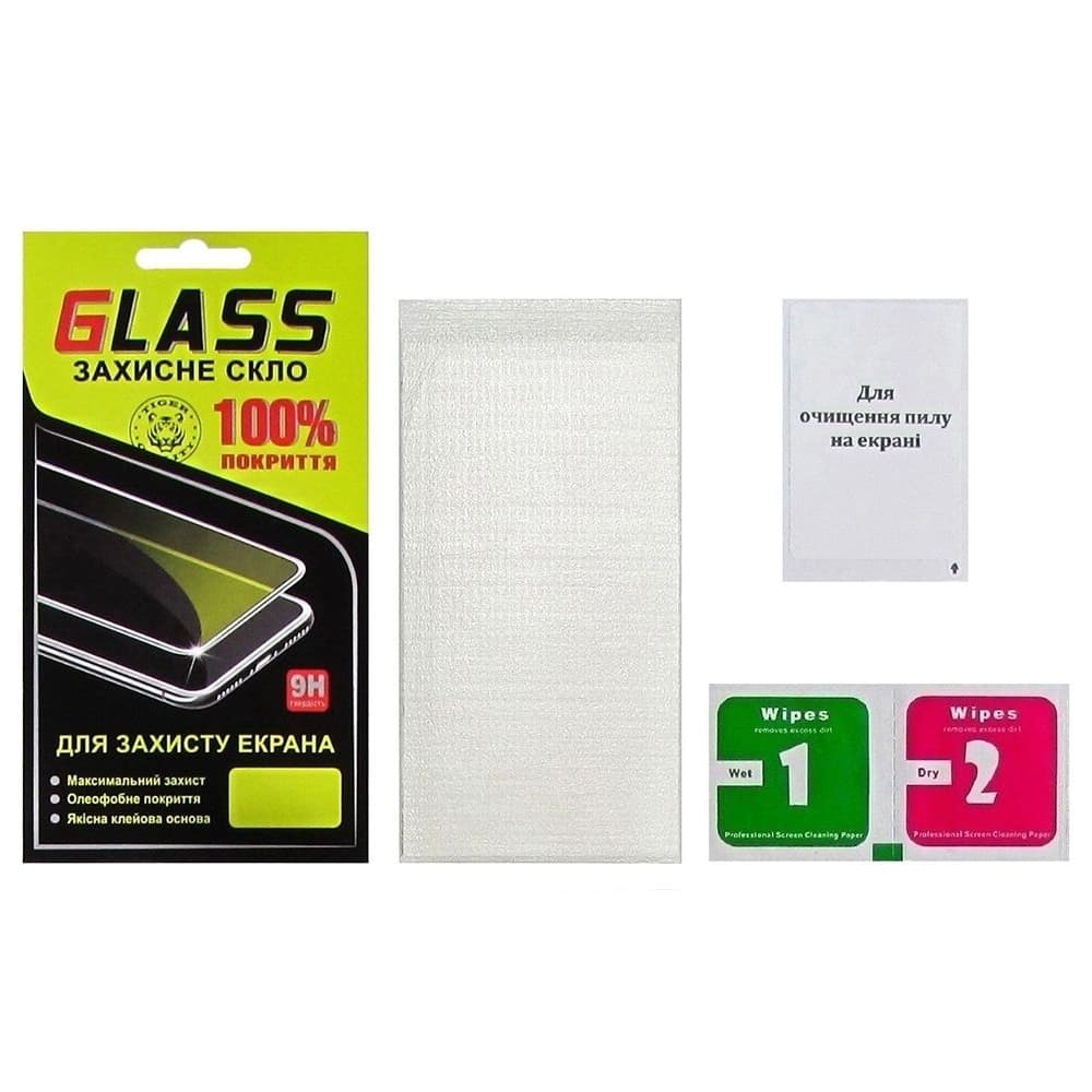 Закаленное защитное стекло Tecno Spark Go 2020, KE5S, черное, 0.3 мм, 2.5D, Full Glue (клей по всей площади стекла), совместимо с чехлом