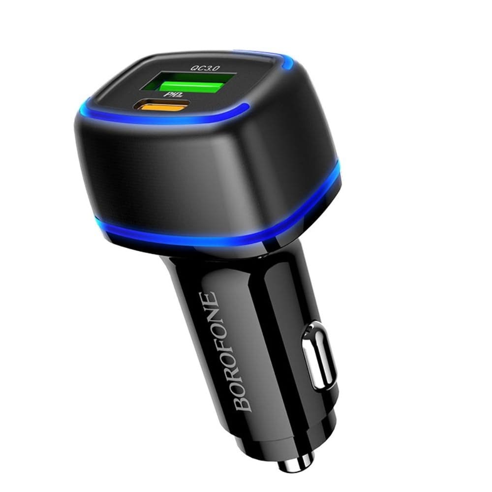 Автомобильное зарядное устройство Borofone BZ14A, 1 USB, Power Delivery, Quick Charge, 20 Вт, черное