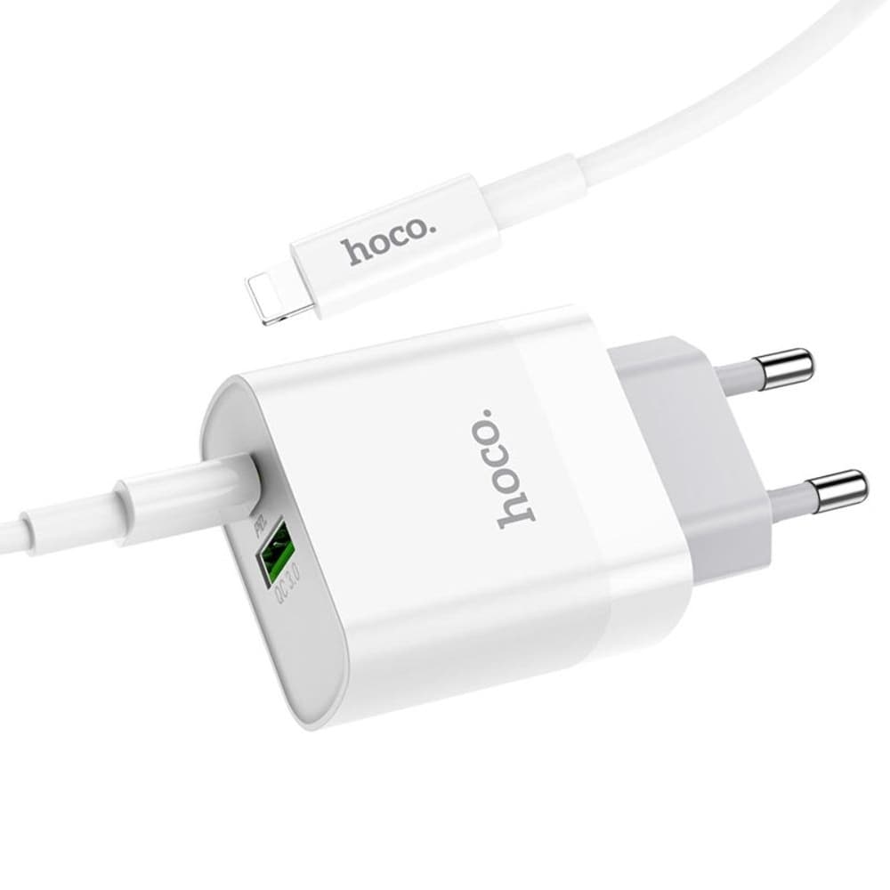    Hoco C80A, 1 USB, 1 USB Type-C, Power Delivery, Quick Charge 3.0, 3.0 , 20 , Type-C  Lightning, 