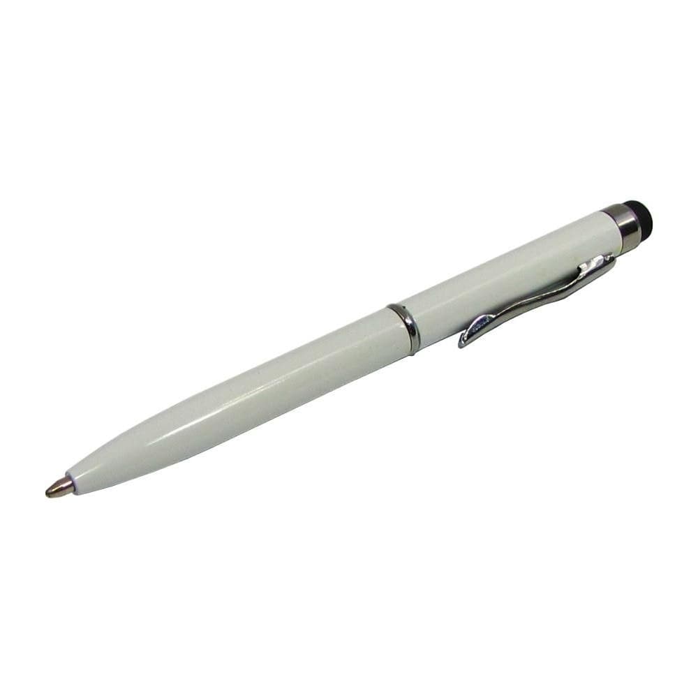 Стилус емкостный PS100, с шариковой ручкой, металлический, белый