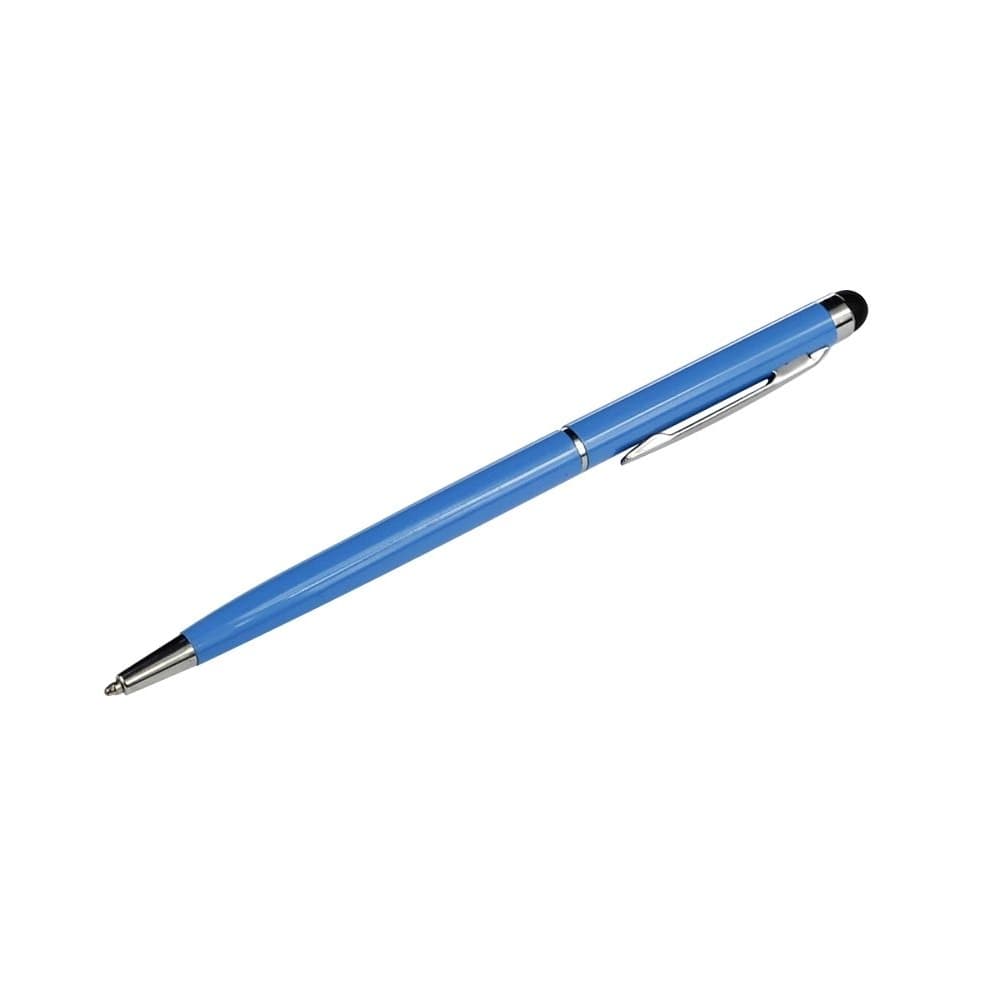 Стилус емкостный PS100, с шариковой ручкой, металлический, голубой