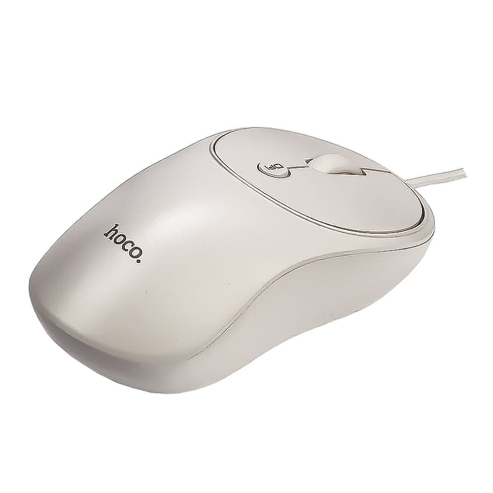 Мышка Hoco GM13, проводная, белая