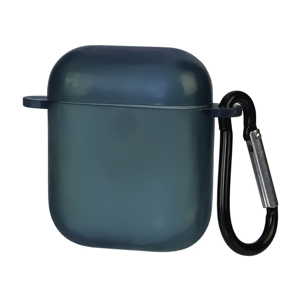 Чехол силиконовый Clear Neon с карабином для Apple AirPods 3, синий