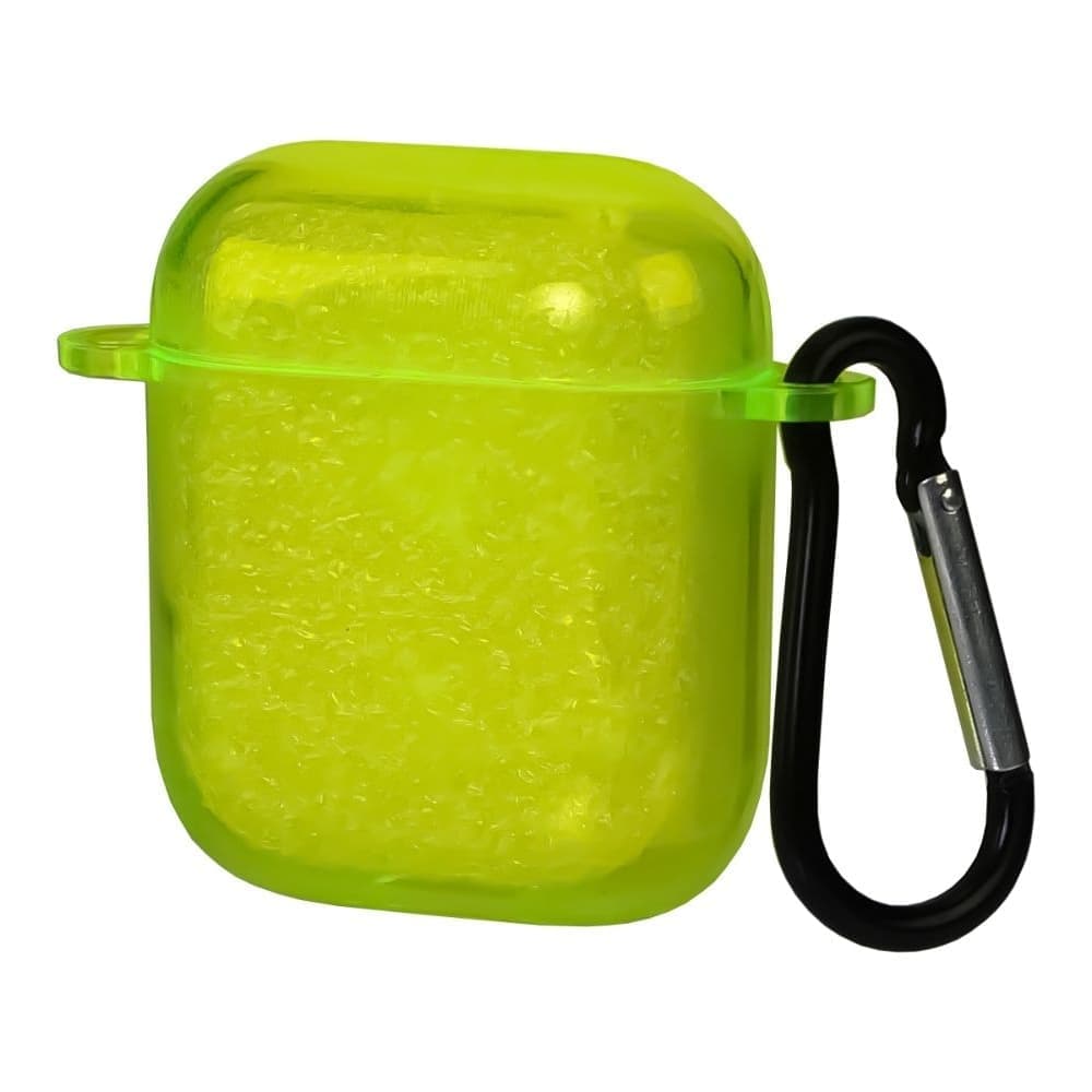 Чехол силиконовый Clear Neon с карабином для Apple AirPods 3, желтый