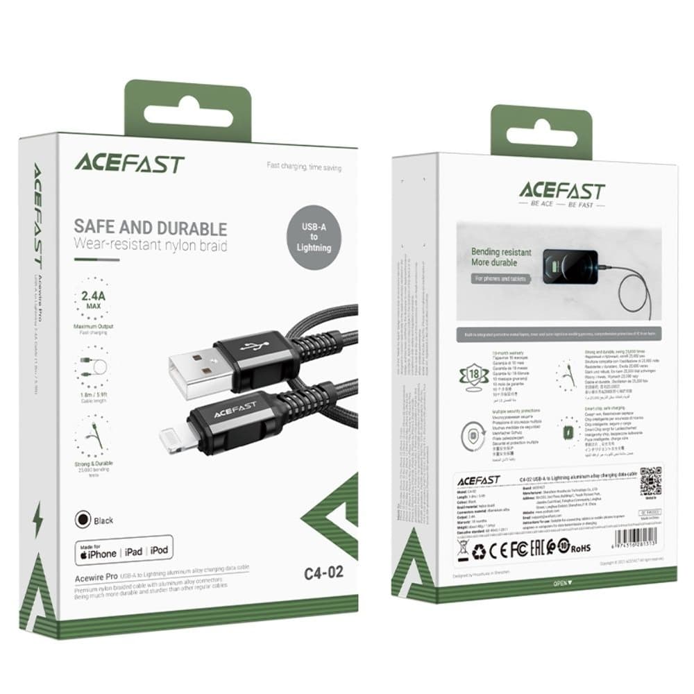 USB- Acefast C4-02, Lightning, 2.4 , 180 , 