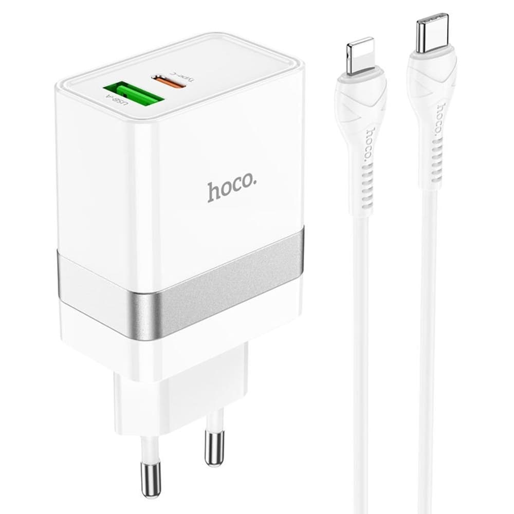    Hoco N21, 1 USB, 1 USB Type-C, Power Delivery, 30 , Quick Charge 3.0,Type-C  Lightning, 