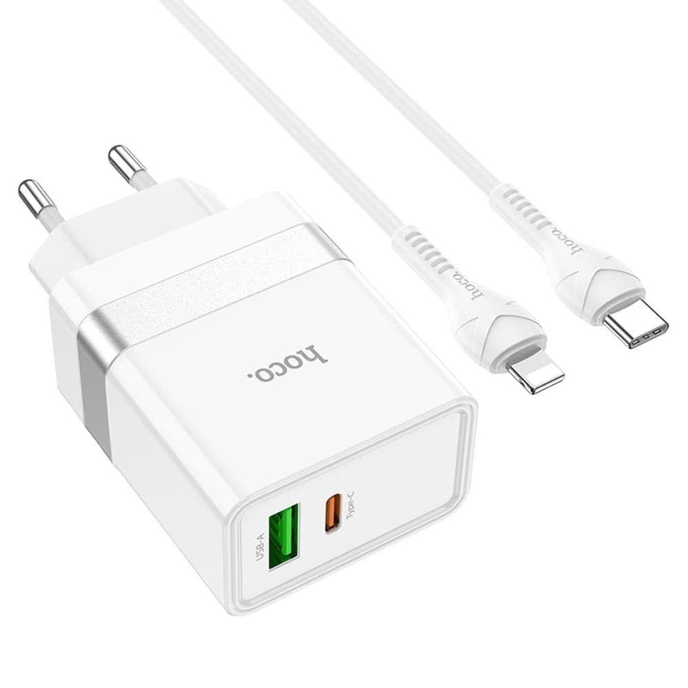    Hoco N21, 1 USB, 1 USB Type-C, Power Delivery, 30 , Quick Charge 3.0,Type-C  Lightning, 