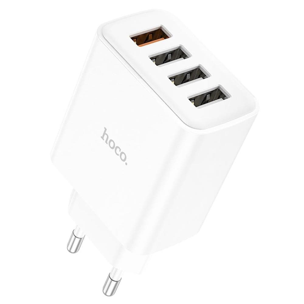    Hoco C102A, 4 USB (USB 1 - 18 , USB 2, 3, 4 - 2.1A), Quick Charge 3.0, 2.1 , 28.5W, 