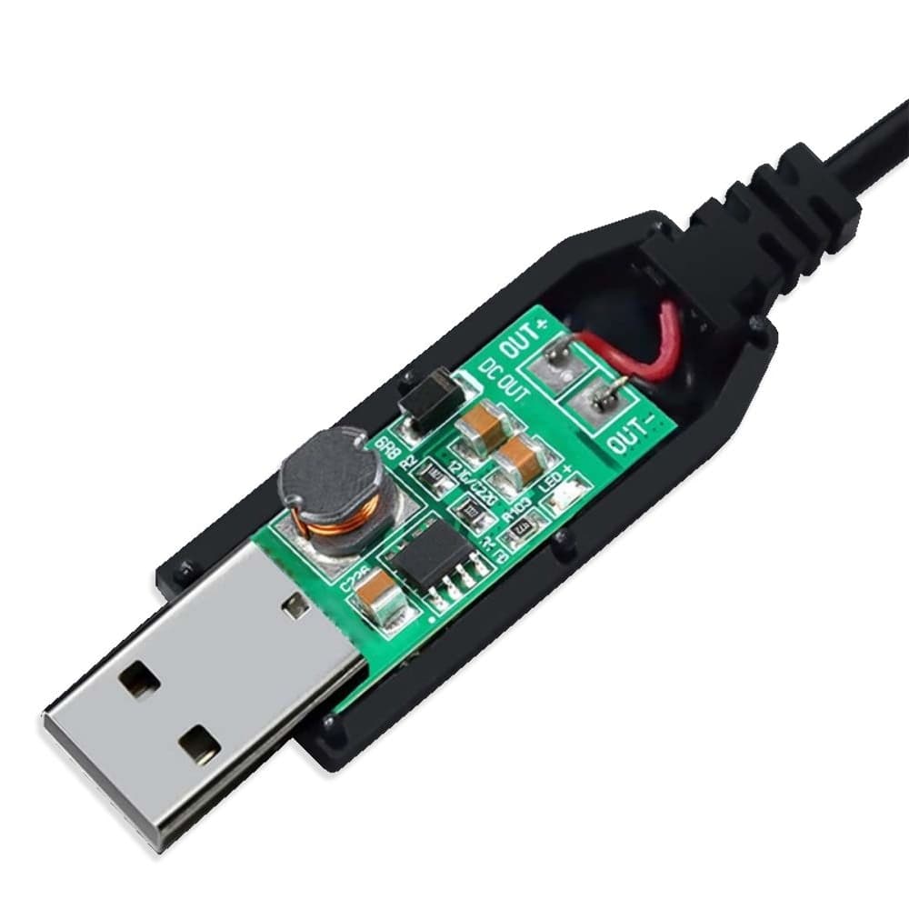 USB-     5V - 9V USB - DC 5.5 x 3.5 0.5A 1m,  |     Power Bank