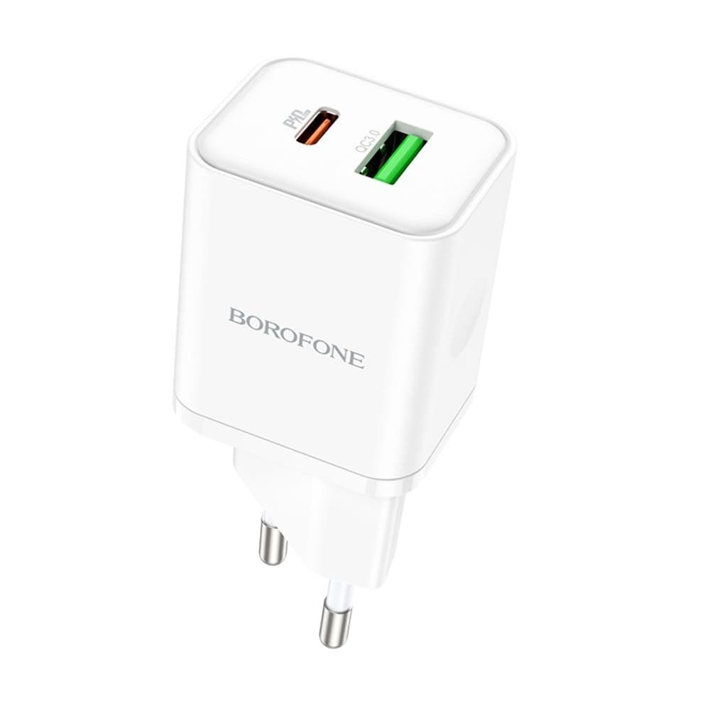    Borofone BN7, 1 USB, 1 USB Type-C, Quick Charge 3.0, Power Delivery (20 ), 