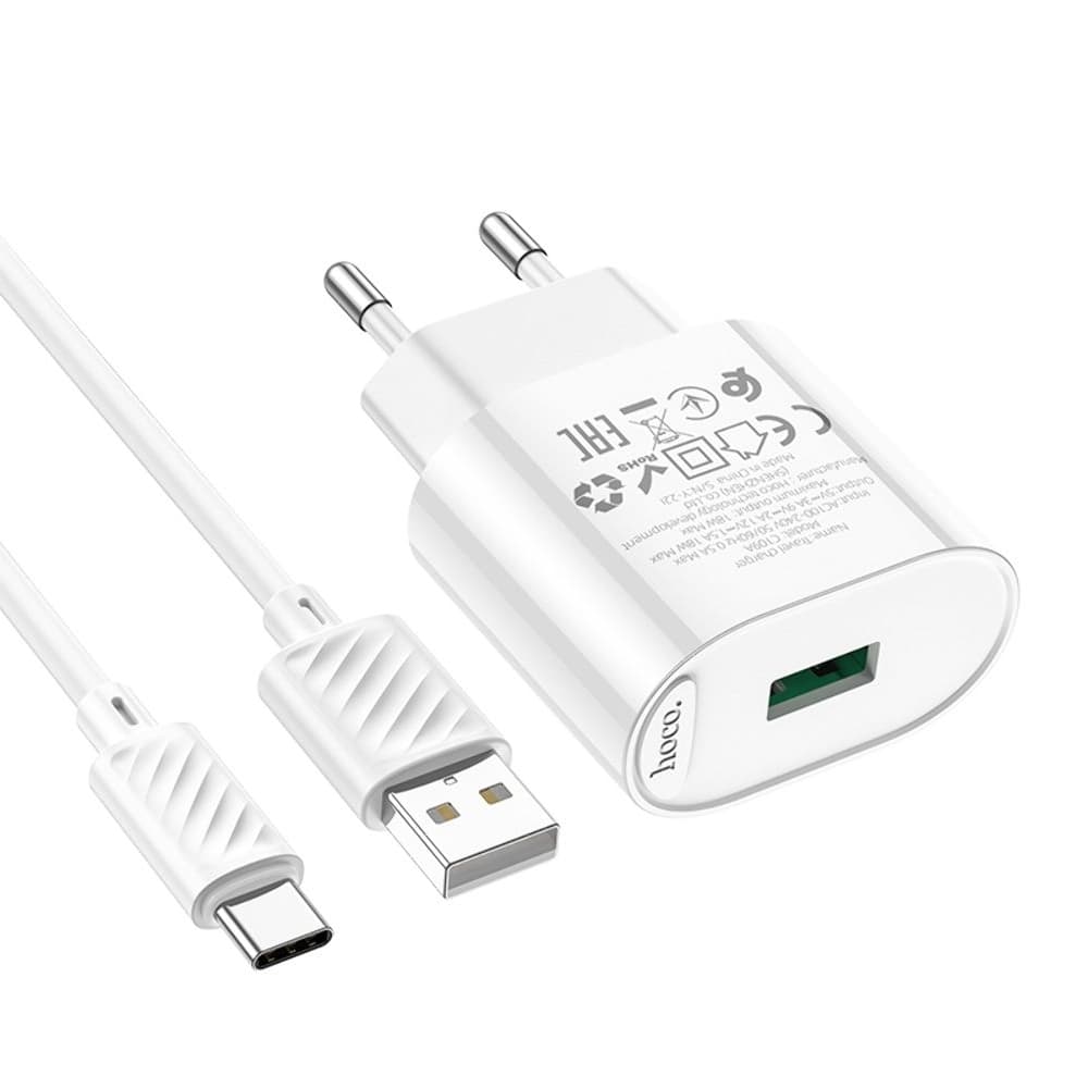    Hoco C109A, 1 USB, Quick Charge 3.0, 18 ,   Type-C, 