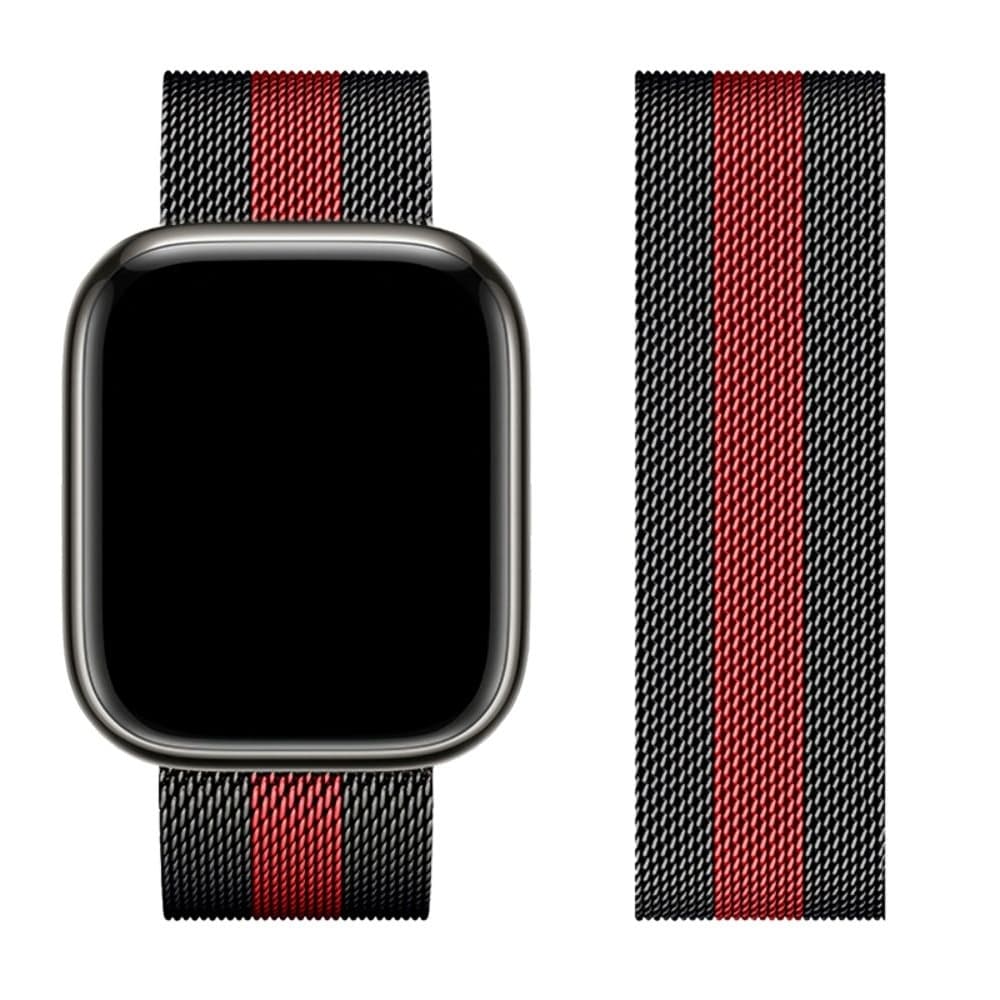   Hoco iWatch WA03 milanese steel, 42, 44, 45, 49 , Black and red