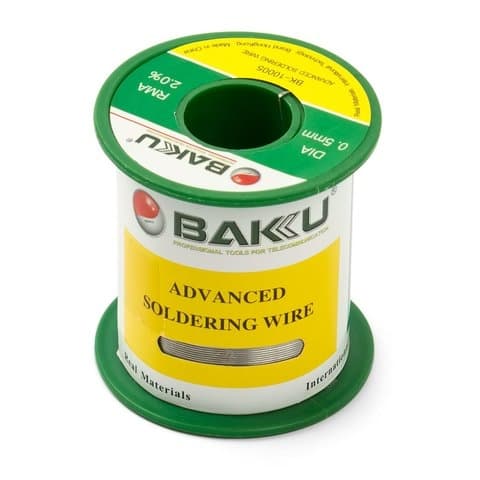 Baku BK-10005 - припой Sn 97%, Ag 0.3%, Cu 0.7%, flux 2%, 0,5 мм, 50 г