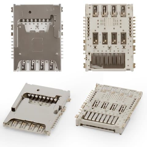 Коннектор SIM-карты LG D850 G3, D851 G3, D855 G3, LS990 G3 Sprint, VS985 G3, D722 G3s, D724 G3s, коннектор карты памяти, (гнездо, разъем, слот)