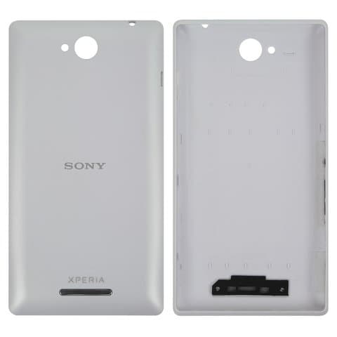 Задняя крышка Sony C2305 S39h Xperia C, белая, Original (PRC) | корпус, панель аккумулятора, АКБ, батареи