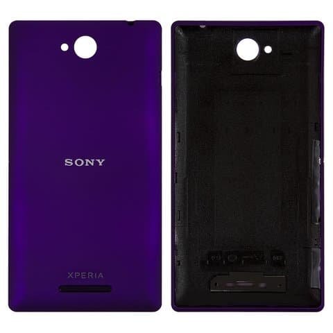 Задняя крышка Sony C2305 S39h Xperia C, фиолетовая, Original (PRC) | корпус, панель аккумулятора, АКБ, батареи