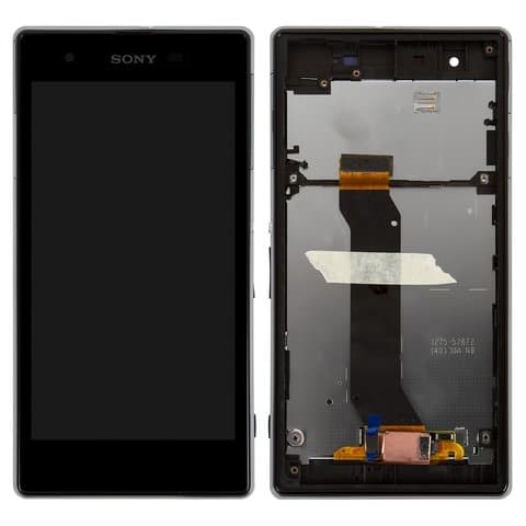 Дисплей Sony C6916 Xperia Z1s, черный | с тачскрином | с передней панелью | Original (PRC) | дисплейный модуль, экран, монитор