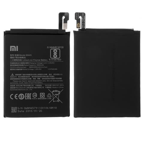  Xiaomi Redmi Note 5, Redmi Note 5 Pro, M1803E7SG, BN45, Original (PRC) | 3-12 .  | , 