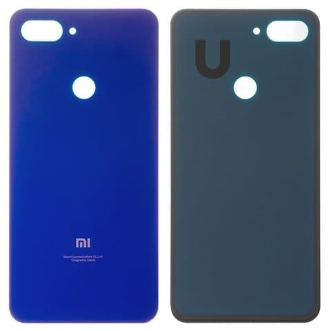 Задняя крышка Xiaomi Mi 8 Lite, M1808D2TG, синяя, Aurora Blue, Original (PRC) | корпус, панель аккумулятора, АКБ, батареи