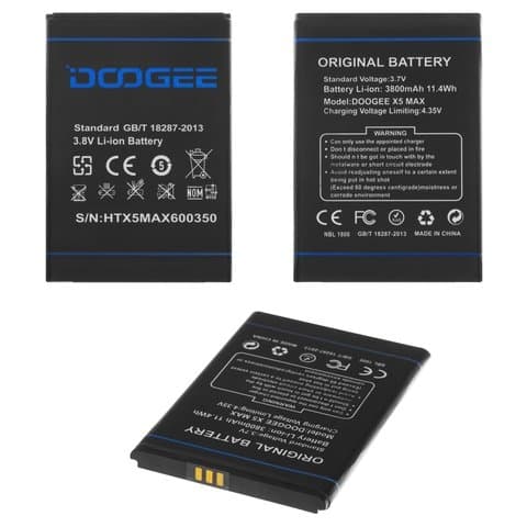 Аккумулятор Doogee X5 Max, X5 Max Pro, BAT16484000, Original (PRC) | 3-12 мес. гарантии | АКБ, батарея