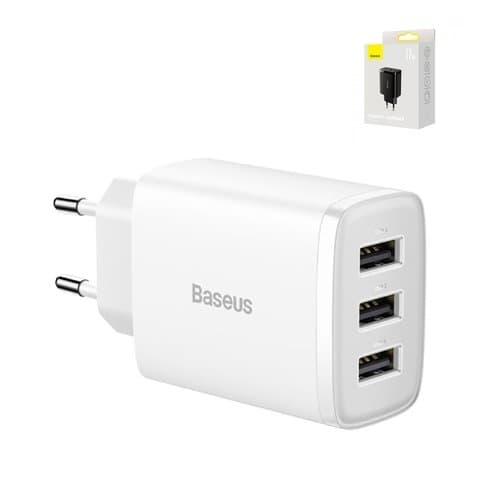    Baseus Compact Charger, 220 , , USB -A, 17 , 3 , CCXJ020102