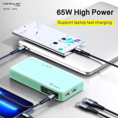 Power bank Konfulon A25Q, 20000 mAh, Power Delivery, 65 , Quick Charge 3.0, 