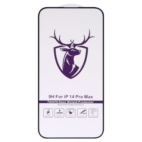    Apple iPhone 14 Pro Max, iPhone 15 Plus, , Full Glue (    ), HD deer,   