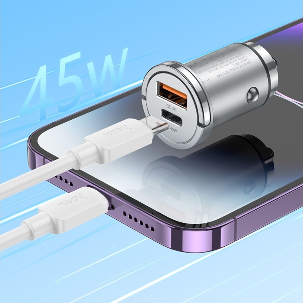    Hoco NZ10, USB, Type-C, Power Delivery (45 ),  + , Type-C  Lightning | ,  
