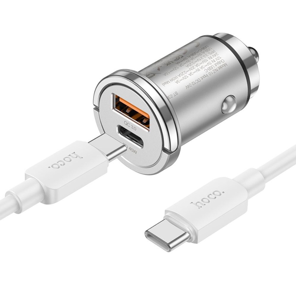    Hoco NZ10, USB, Type-C, Power Delivery (45 ),  + , Type-C  Type-C