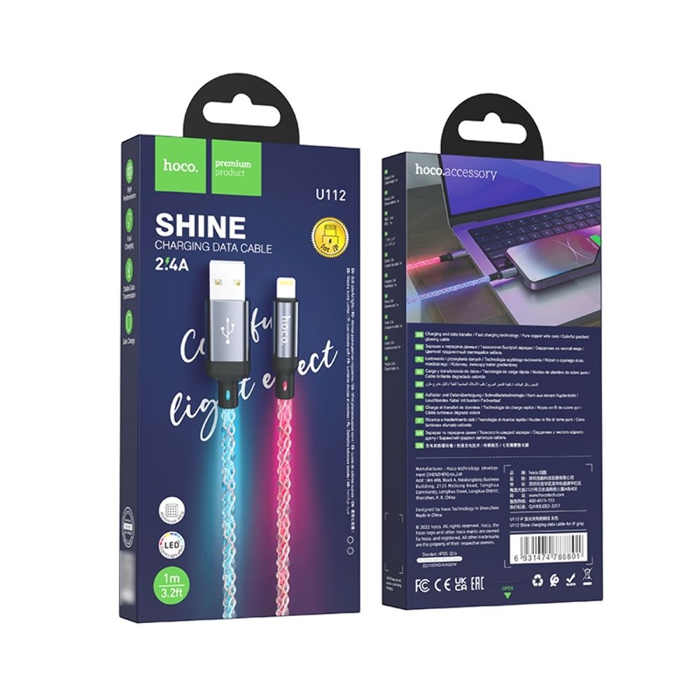 USB-, USB  Lightning Hoco U112 2.4A, 100 , 