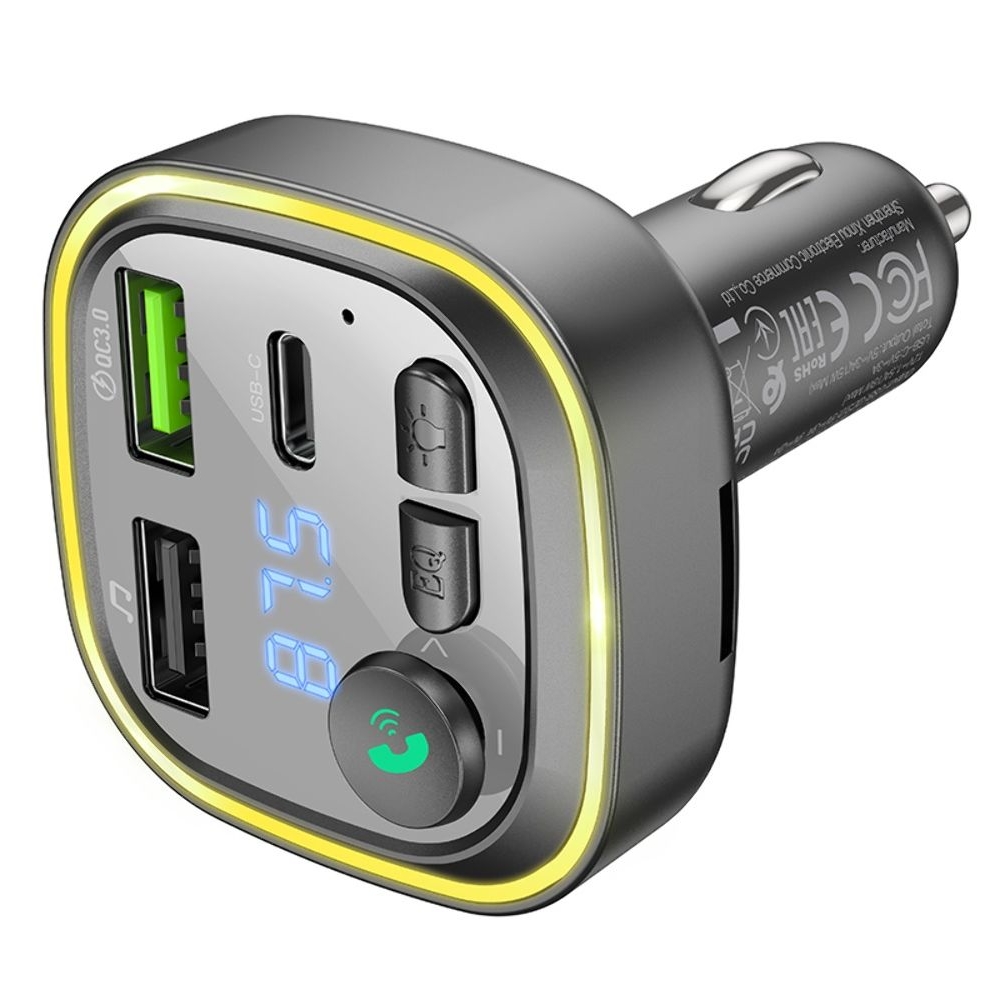   Borofone BC48, 2 USB, 1 Type-C, Quick Charge 3.0, + c FM-, 
