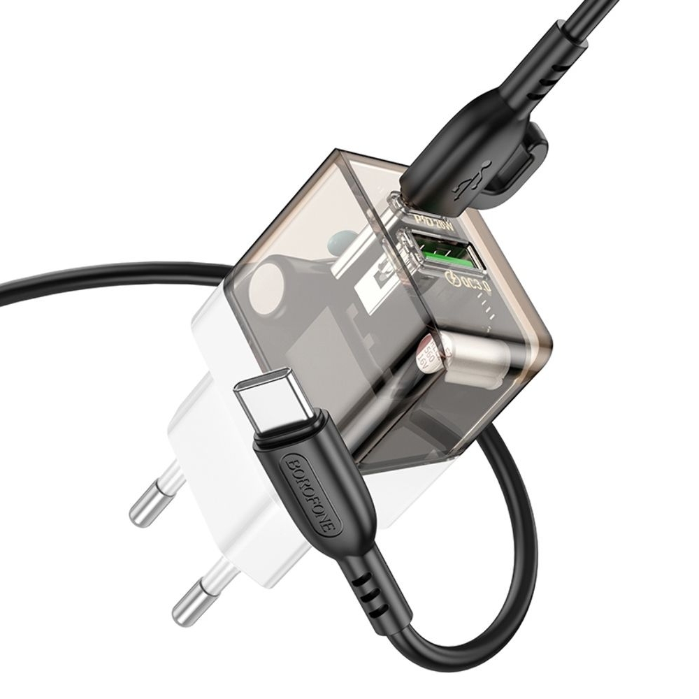    Borofone BA80A USB, Type-C, PD QC -,  + , Type-C  Type-C