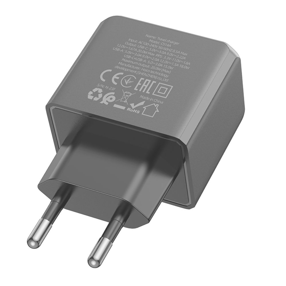    Hoco CS14A, USB, Type-C, Quick Charge, PowerDelivery, 