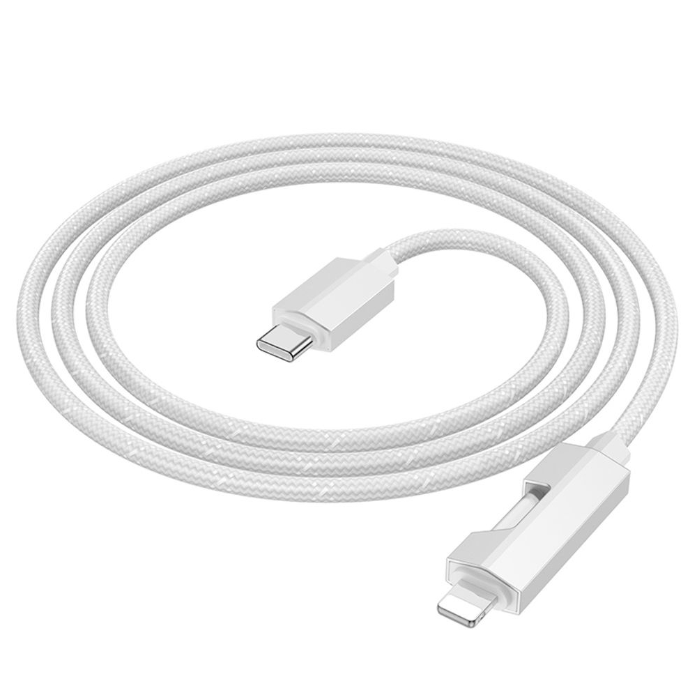USB- Hoco U123, Type-C  Lightning, 27 , 100 , 