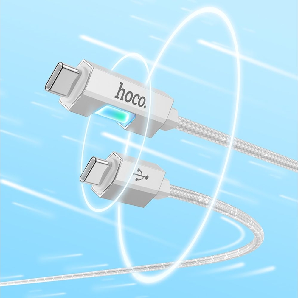 USB- Hoco U123, Type-C  Type-C, PowerDelivery (60 ), 100 , 