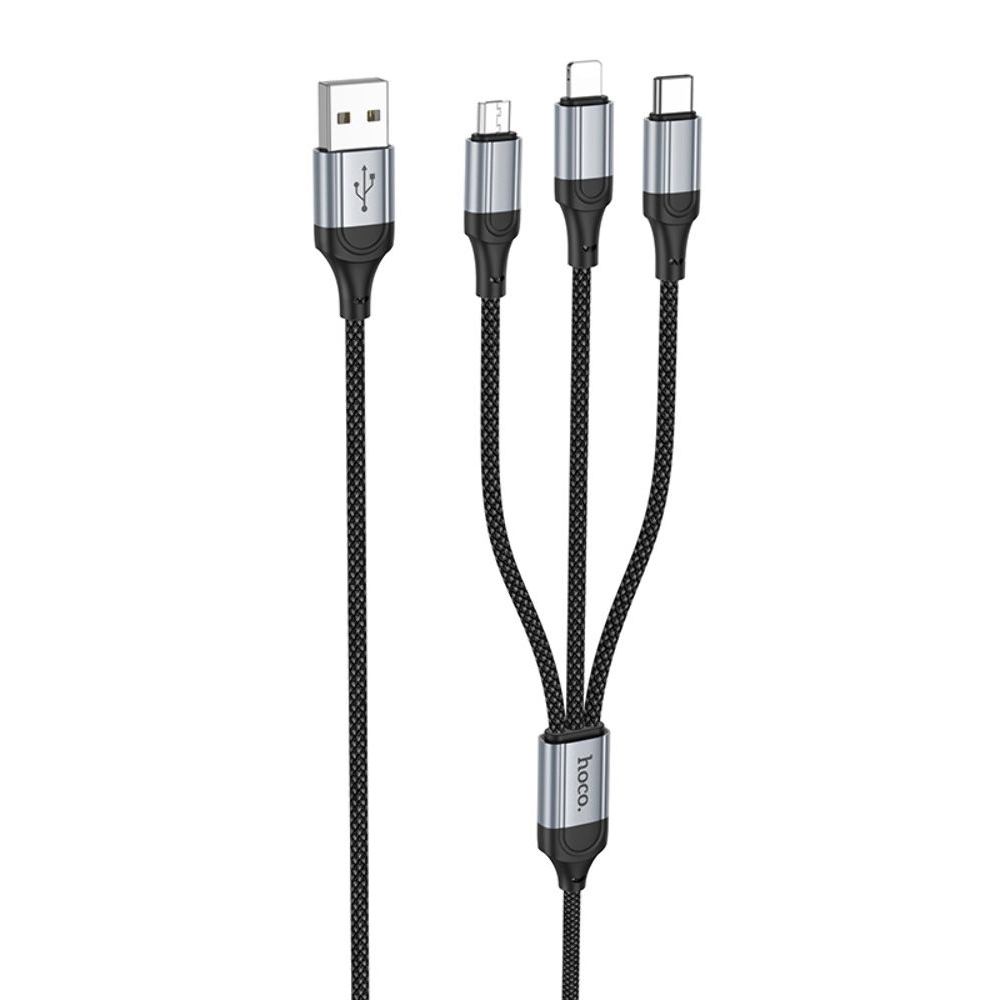 USB- Hoco X102, 3  1, Lightning, Type-C, Micro-USB, 100 , ,   ,    