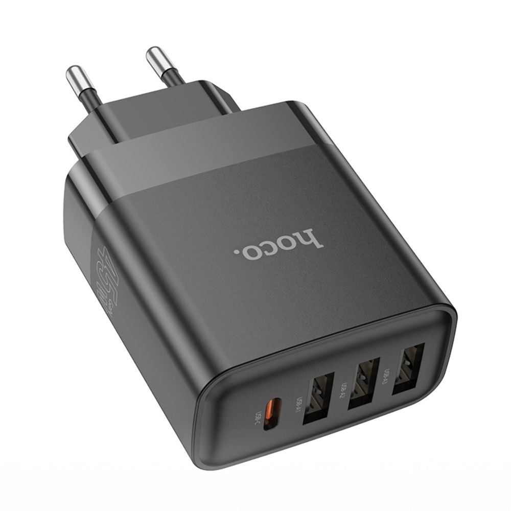    Hoco C127A, 3 USB, Type-C, Power Delivery (45 ), 