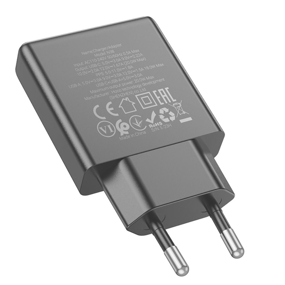    Hoco N38 USB/ Type-C, Quick Charge, PowerDelivery, 