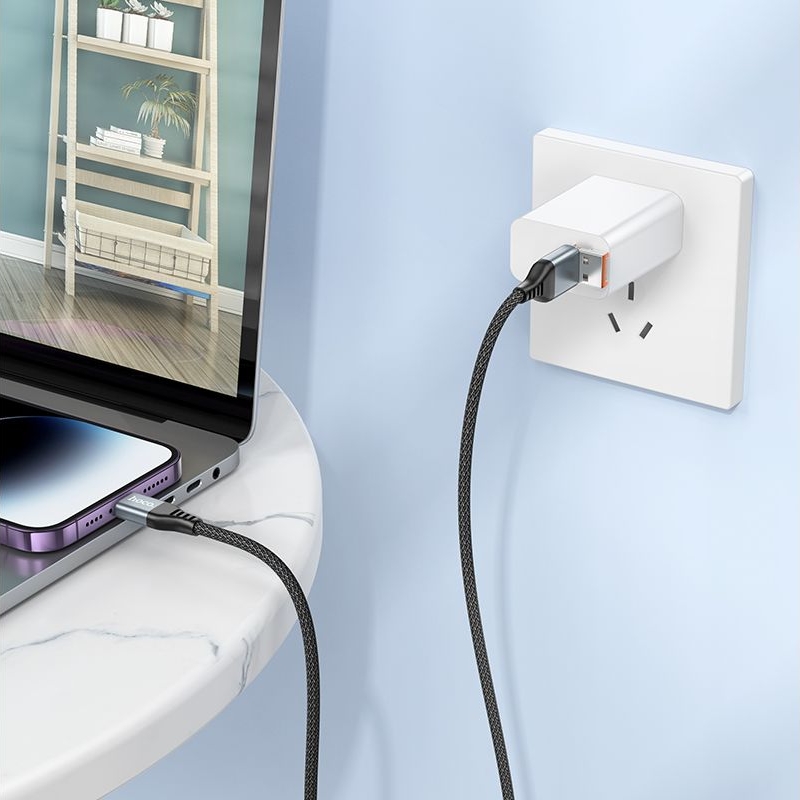  Hoco U128, 2  1, USB/ Type-C  Lightning, 1.2, 