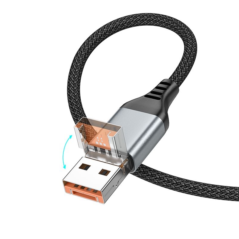  Hoco U128, 2  1, USB/ Type-C  Lightning, 1.2, 