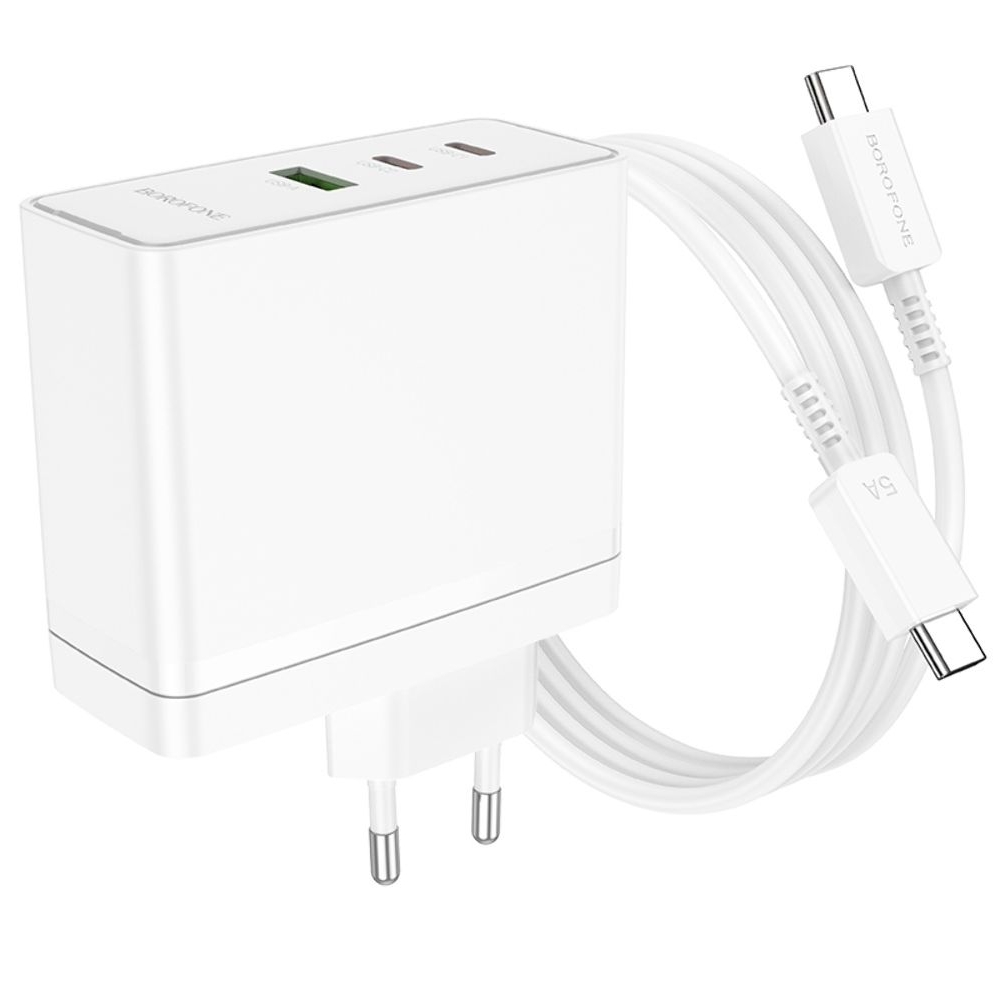    Borofone BN11, 1 USB, 2 Type-C, PowerDelyvery (100 ), ,    Type-C  Type-C