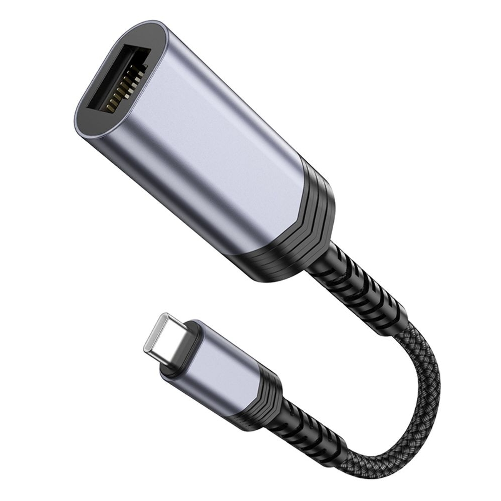   Hoco UA26 100 Mbps Type-C to RJ45 metal, 