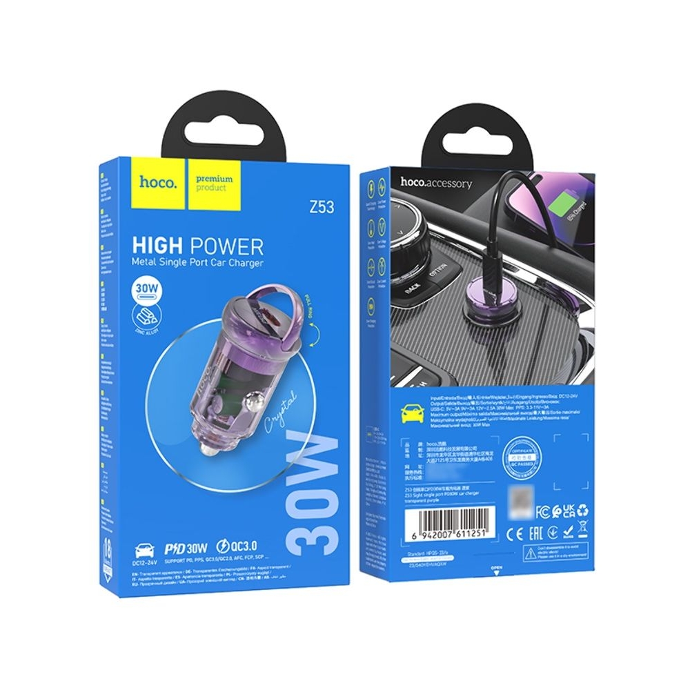    Hoco Z53 Type-C PD 30W transparent purple