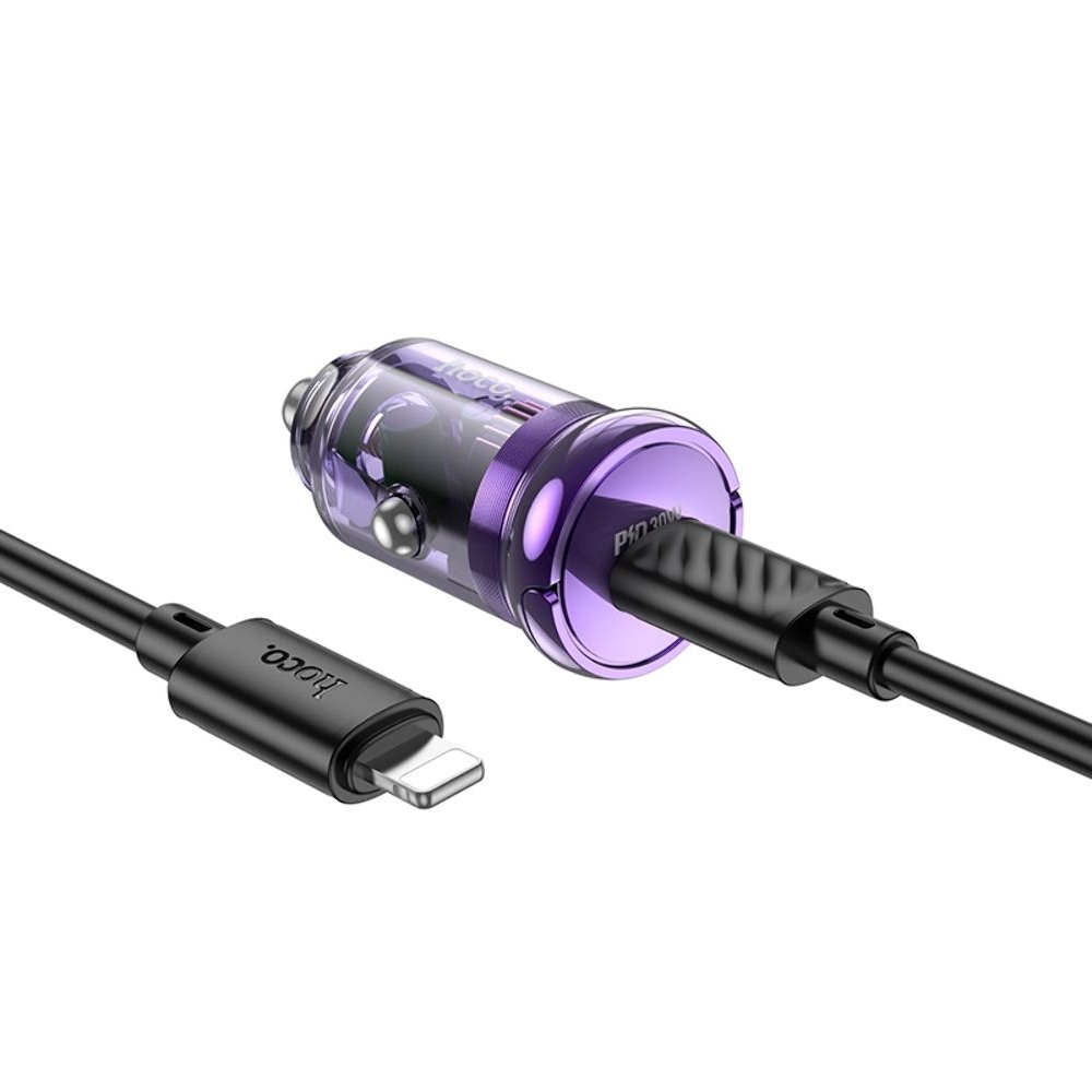    Hoco Z53 Type-C, Power Delivery (30 ), transparent purple +  Type-C  Lightning | ,  