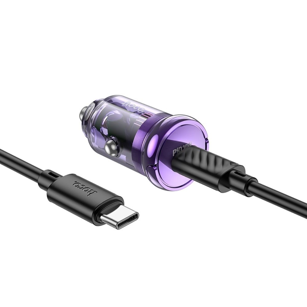    Hoco Z53 Type-C PD 30W transparent purple +  Type-C to Type-C